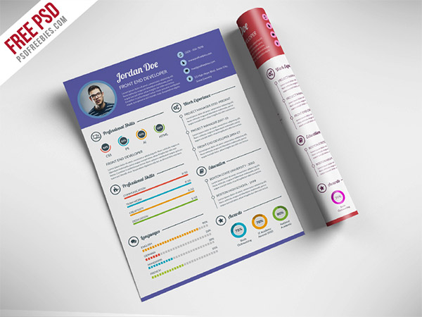 photoshop template cv