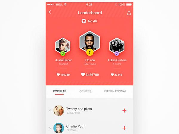 Leaderboard App UI