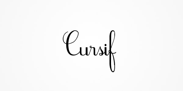 cursive typeface design