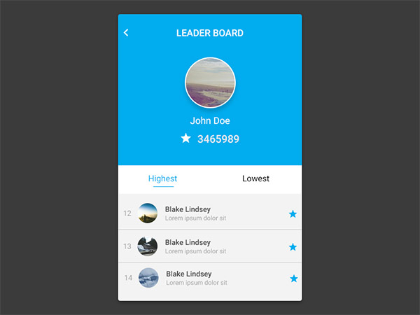 Leaderboard DailyUI #019