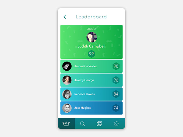 Game leaderboard template  Templates, Mobile app design inspiration, App  design inspiration