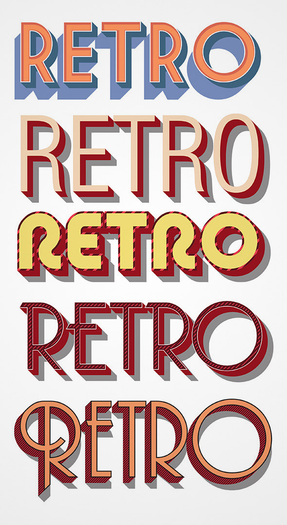 vector retro styles