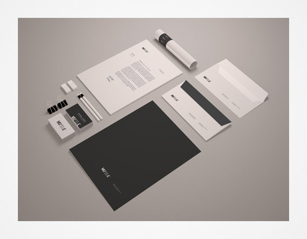 stationary template mockup