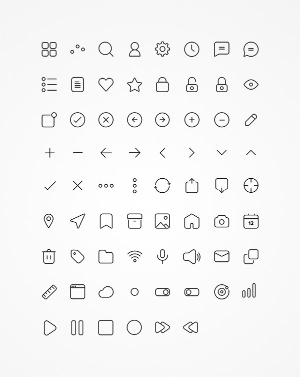 simple icons set