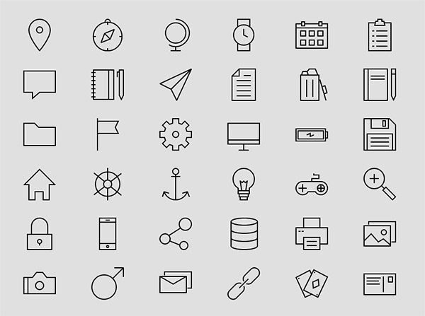 free outline icons