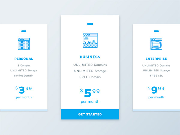 user interface tables