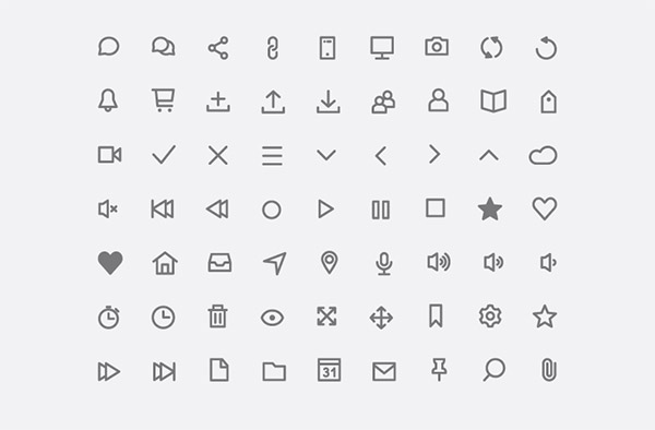 line icons font