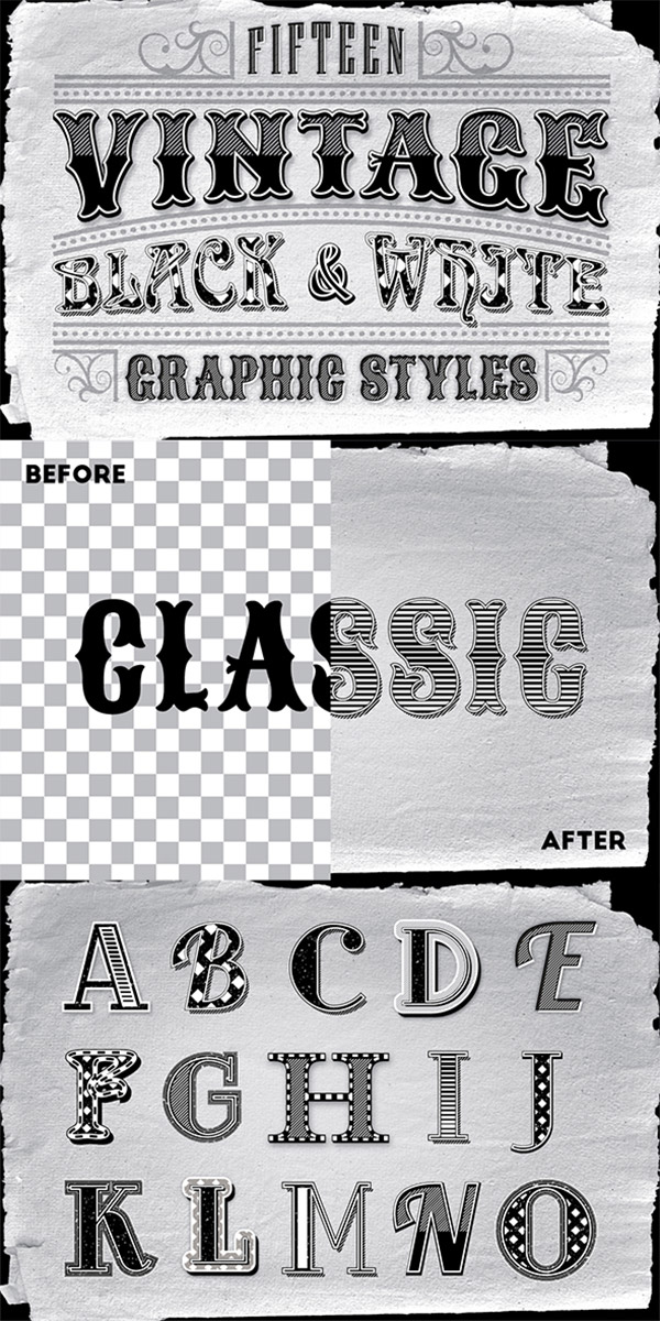 greyscale vintage styles