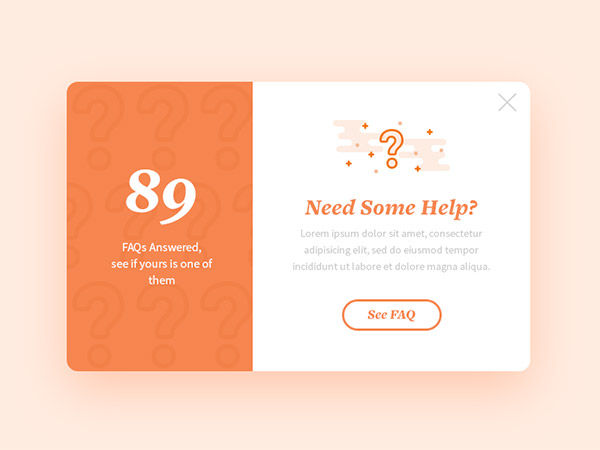 orange pop-up designs