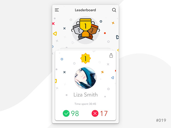 Leaderboard DailyUI #019