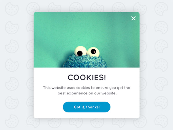 cookie permission popup