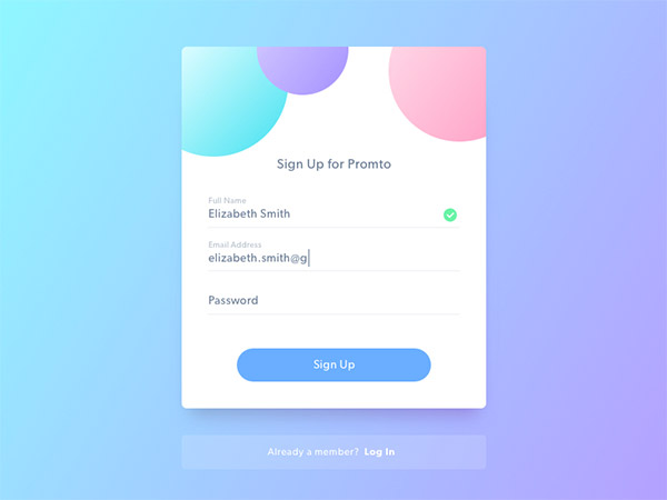 44 Beautiful Sign Up form Designs | Naldz Graphics