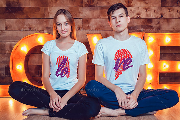 couple tshirt mockups