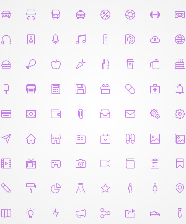 free line icons