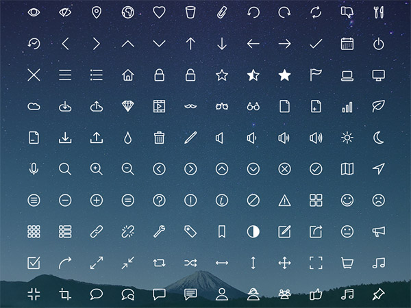 clean icons design