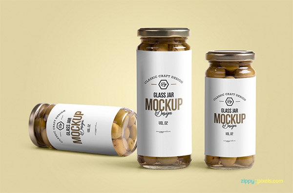 glass jar mockup