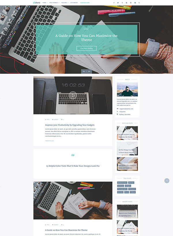 wordpress blog theme