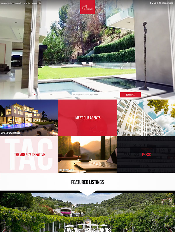 modern real estate website