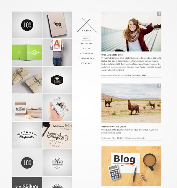 minimalist blog design