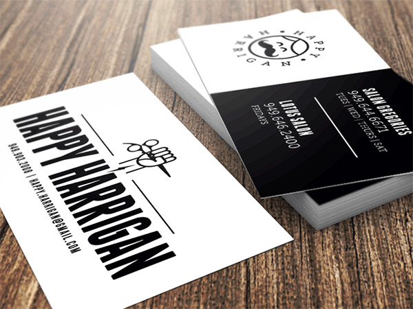 black white cards