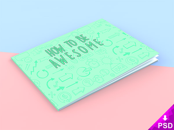 landscape book mockup