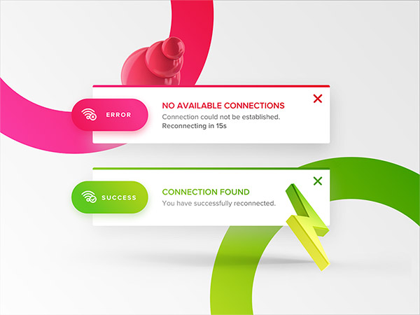 33 Beautiful Examples Of Flash Message UI Designs | Naldz Graphics