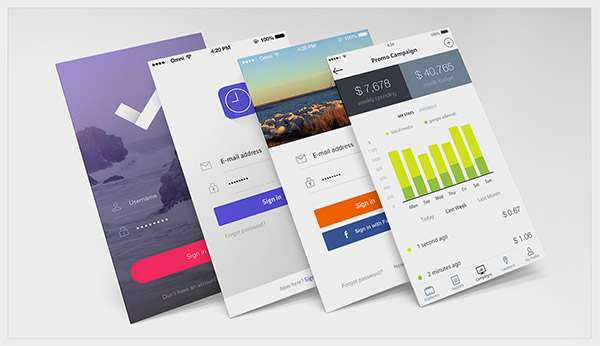 mobile apps mockups