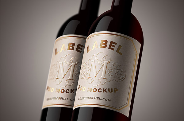 label mockup psd