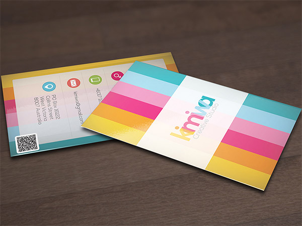 colorful business card