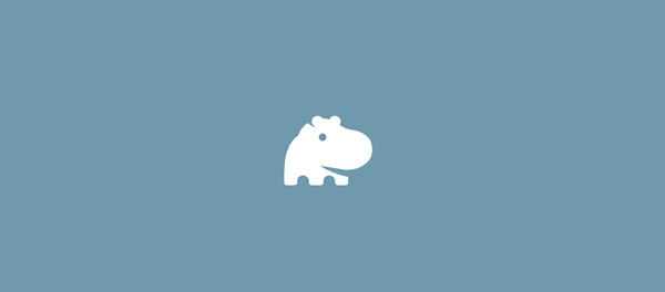minimal hippopotamus logo