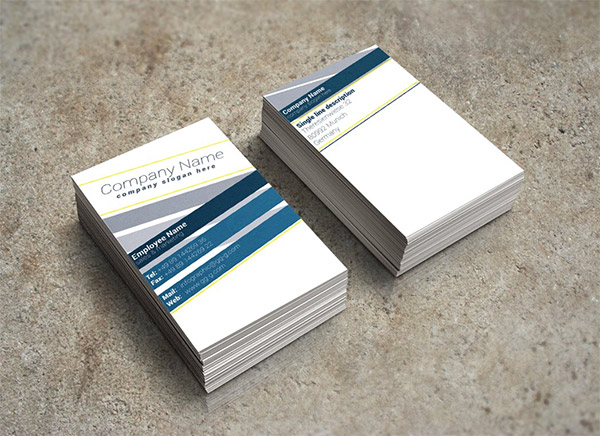 diagonal stripe business card