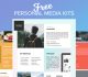 3 Free PSD Personal Media Kits
