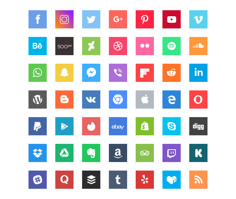 190+ Free Square Social Icons | Naldz Graphics